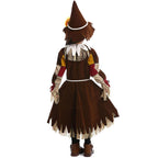 Kids Cosplay Costume The Wizard of Oz Scarecrow Fancy Dress Up Halloween Outfit Suit for Girls