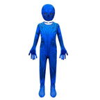 Blue Stranger Things 4 Cosplay Costumes Jumpsuit Romper Halloween Outfit For Kids - Azufun