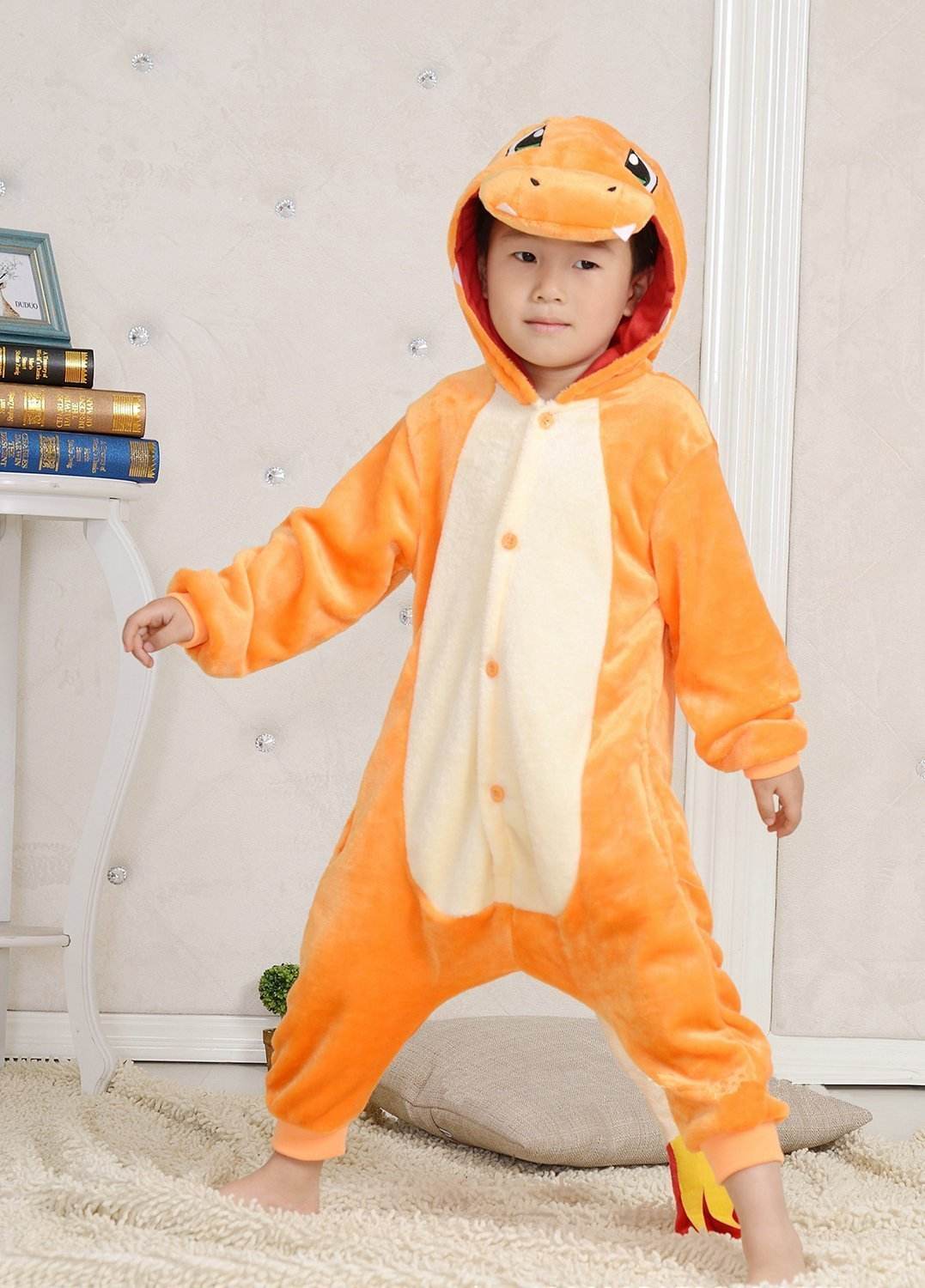 Kids Charmander Pokemon costume Kigurumi Pajamas - Azufun
