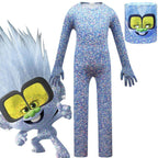 Kids Trolls 2 World Tour Tiny Diamond Costume Cosplay Zentai Child Jumpsuit Halloween - Azufun