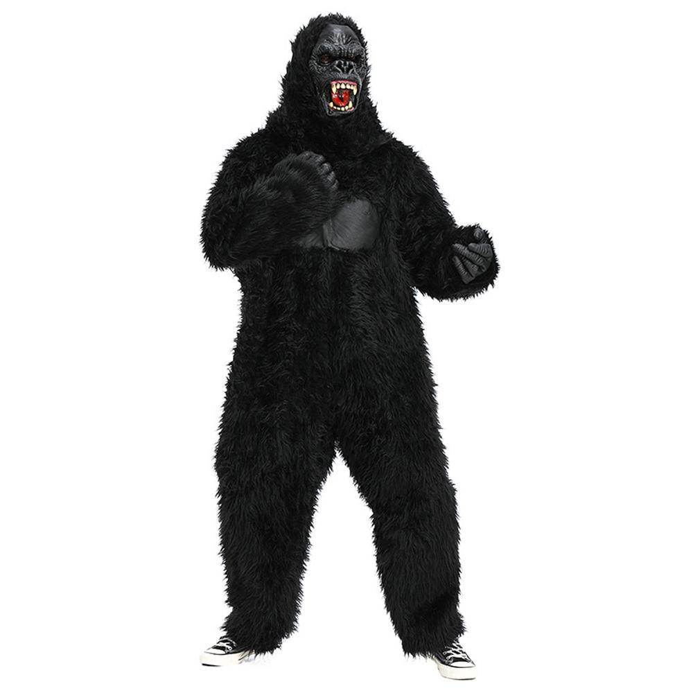 King Kong Chimpanzee Animal Adult Jumpsuit Cosplay Costume Carnival - Azufun