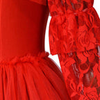 Lydia Deetz Wedding Red Dress Beetlejuice Costume For Women Halloween - Azufun