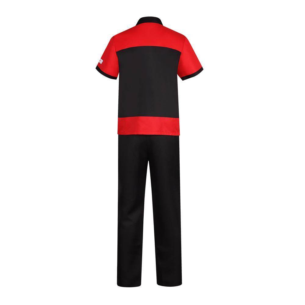 Manny's Burger Shop Clerk Cosplay Costume Bryan Tyler Employee Uniform - Azufun
