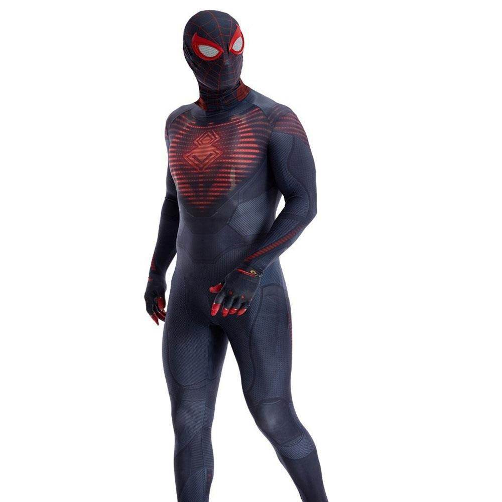 Miles Morales Spider Man PS5 Cosplay Suit Ultimate Costume for Kids and Adults - Azufun