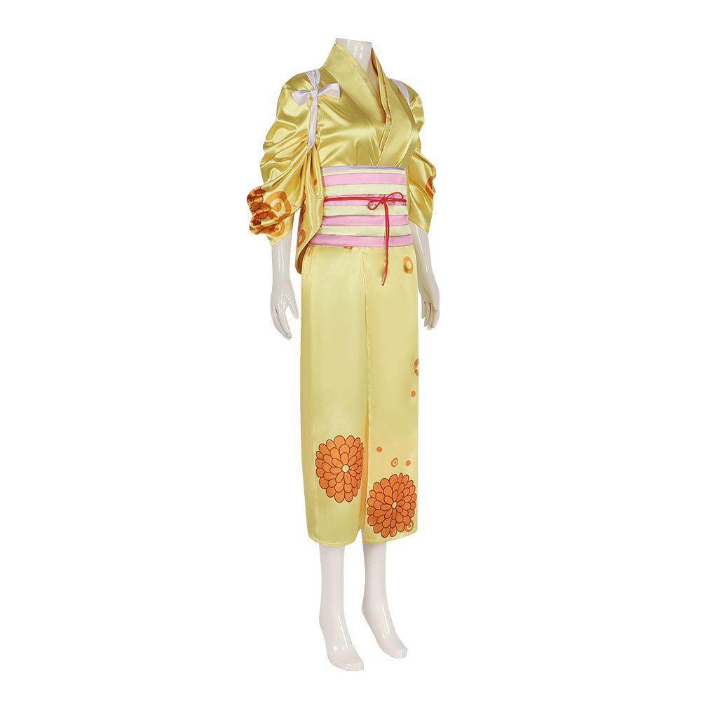 One Piece Kikunojo Anime Cosplay Costume Outfits Halloween Carnival Suit - Azufun
