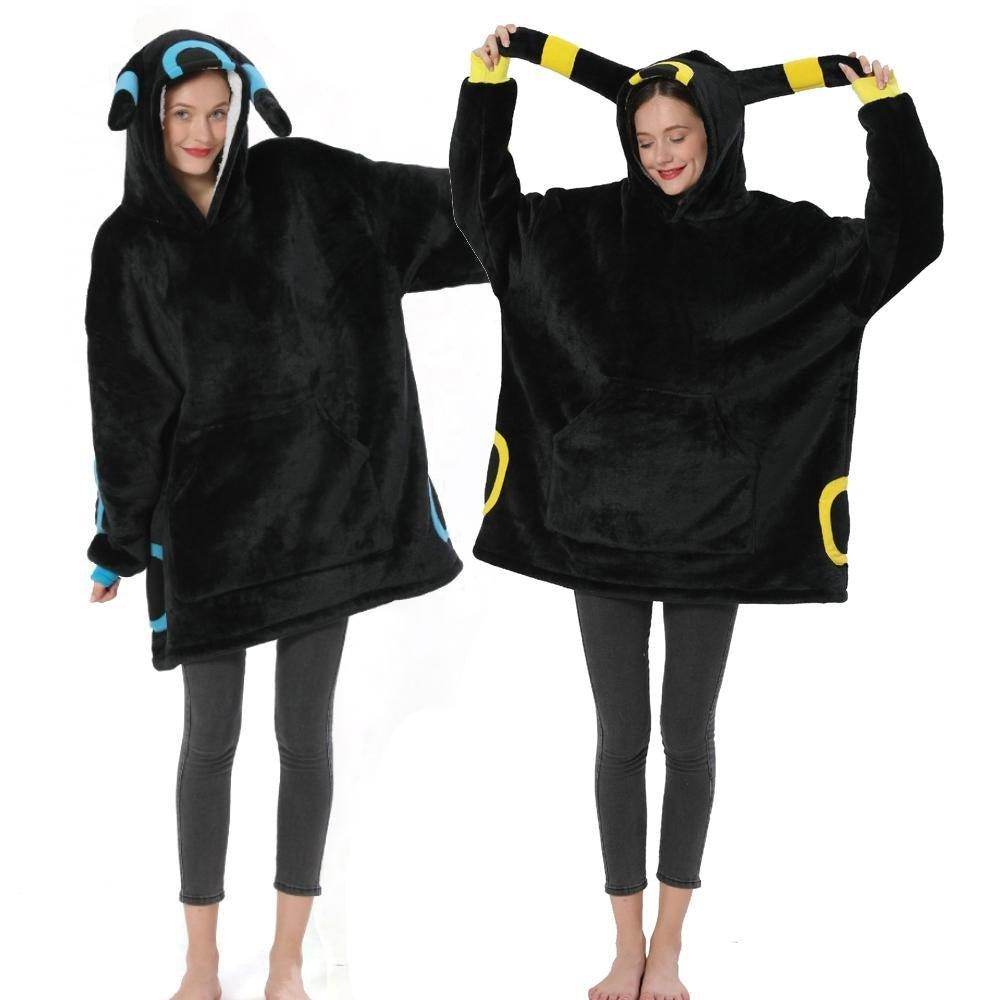 Pok¨¦mon Umbreon Cartoon Keep Warm Costume Halloween Animal Lazy TV Blanket - Azufun