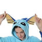 Pokemon Vaporeon Eevee Evolution Kigurumi onesies Costume Cartoon Halloween Pajamas - Azufun