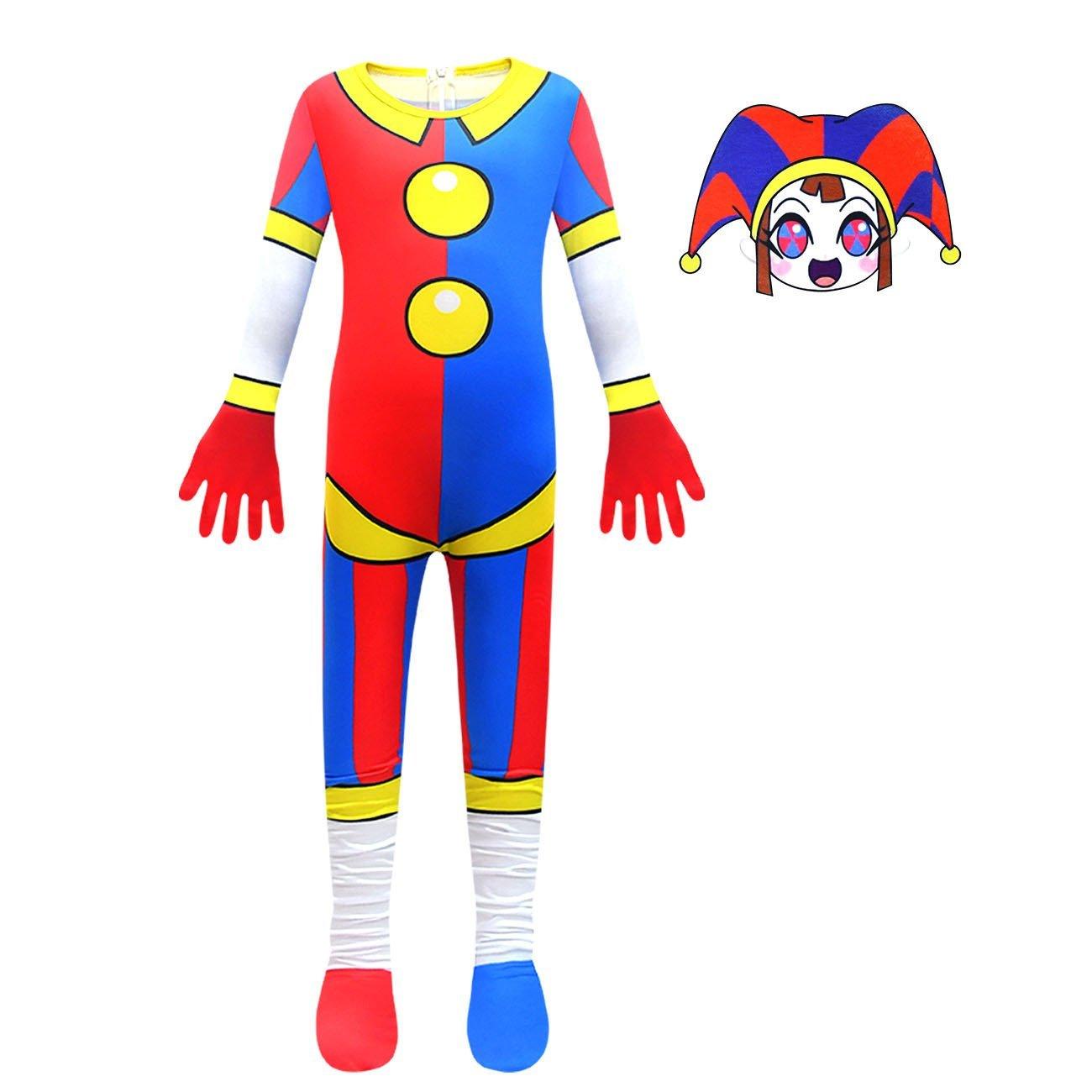 Pomni The Amazing Digital Circus Jumpsuit Cosplay Costumes For Kids - Pajamasbuy