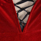 Resident Evil Ada Wong Lunar Costue Sleeveless cheongsam Slit Long Skirt - Azufun