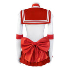Sailor Moon Hino Rei Sailor Mars Cosplay Costume Red Uniform Dress Outfits Halloween - Azufun