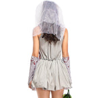 BuyScary Gray Bloodstained Ghost Bride Outfits Cosplay Costume Halloween For Kids Now Cheaper With 3 - 5 Days Ship - PajamasBuy