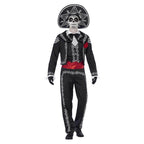 Scary Skeleton Suit - Black and White Halloween Pants and Jacket business suit cosplay - Azufun