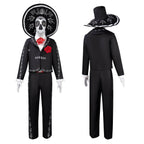 Scary Skeleton Suit - Black and White Halloween Pants and Jacket business suit cosplay - Azufun