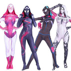 Spider-man Gwen Stacy Costume Zentai Jumpsuit Bodysuit Adult Kids - Azufun