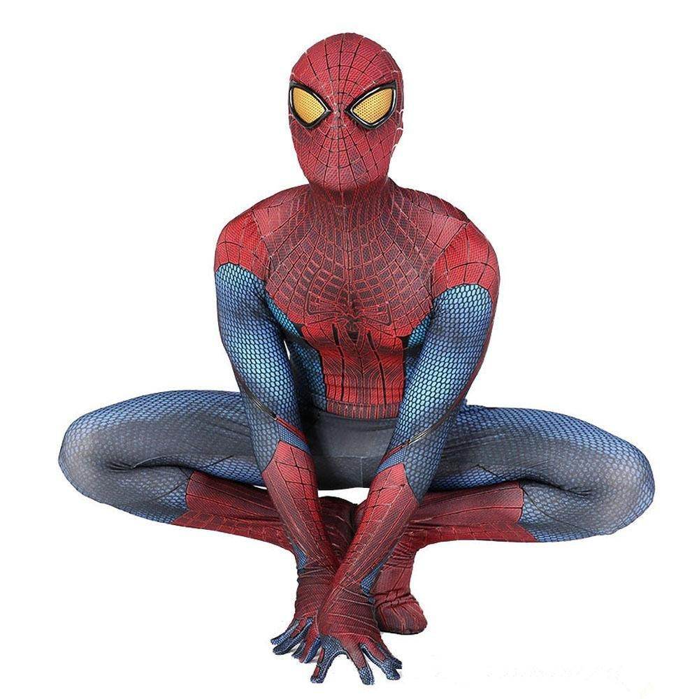 Spider-Man Peter B Parker Cosplay Costume Full Set Zentai Jumpsuit - Azufun