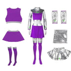 Starfire Costume Teen Titans Cosplay Halloween - Azufun