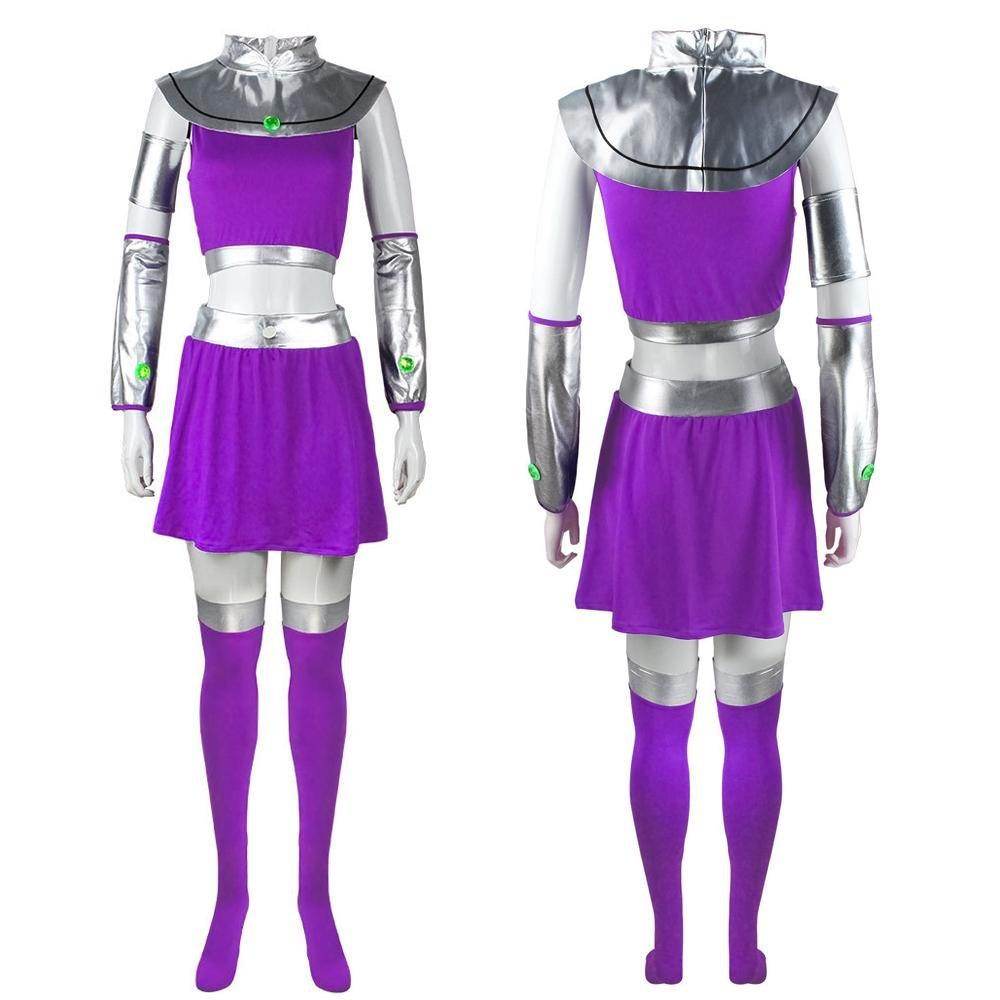 Starfire Costume Teen Titans Cosplay Halloween - Azufun