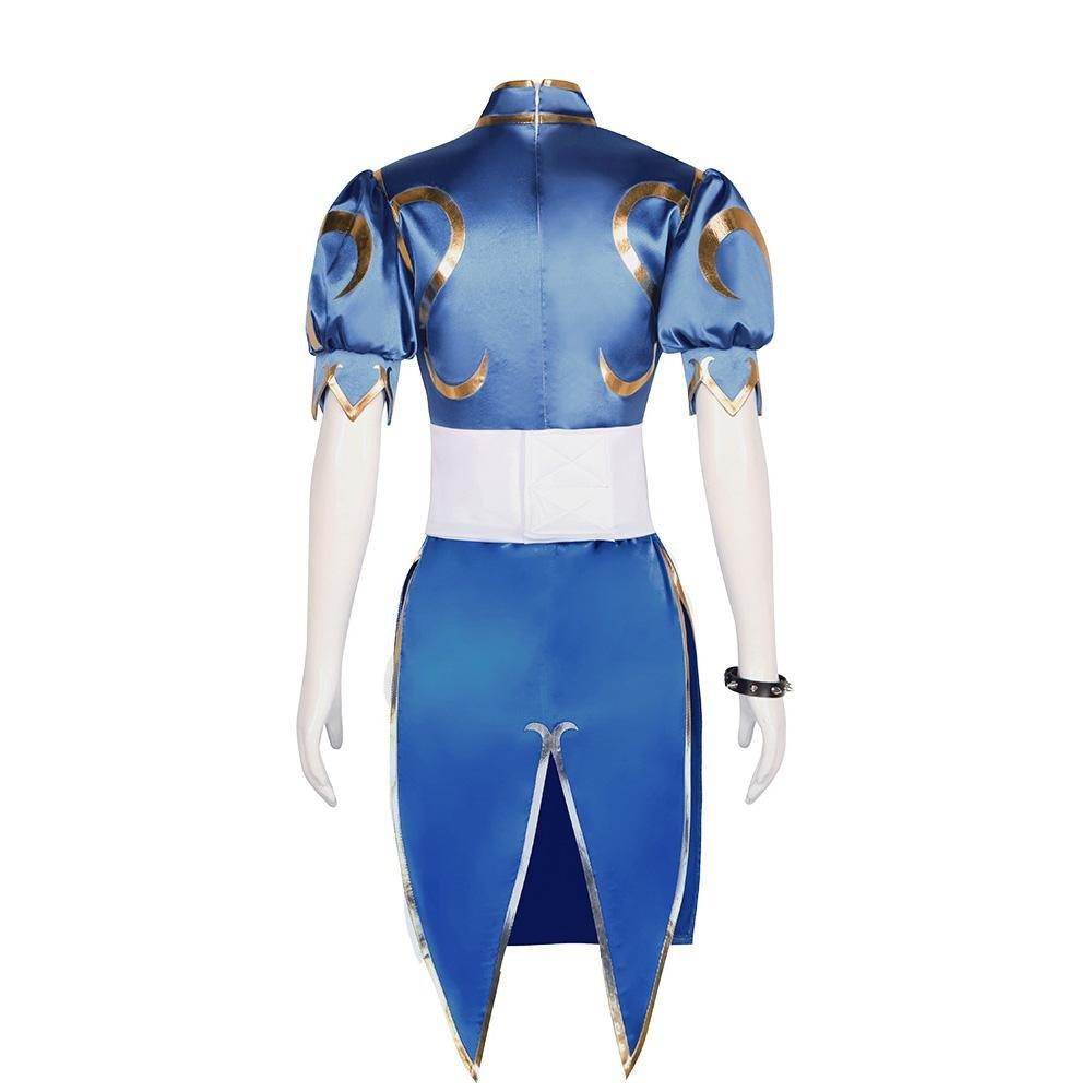 Street Fighter Chun Li Cheongsam Cosplay Costume Outfits Halloween Carnival Suit - Azufun