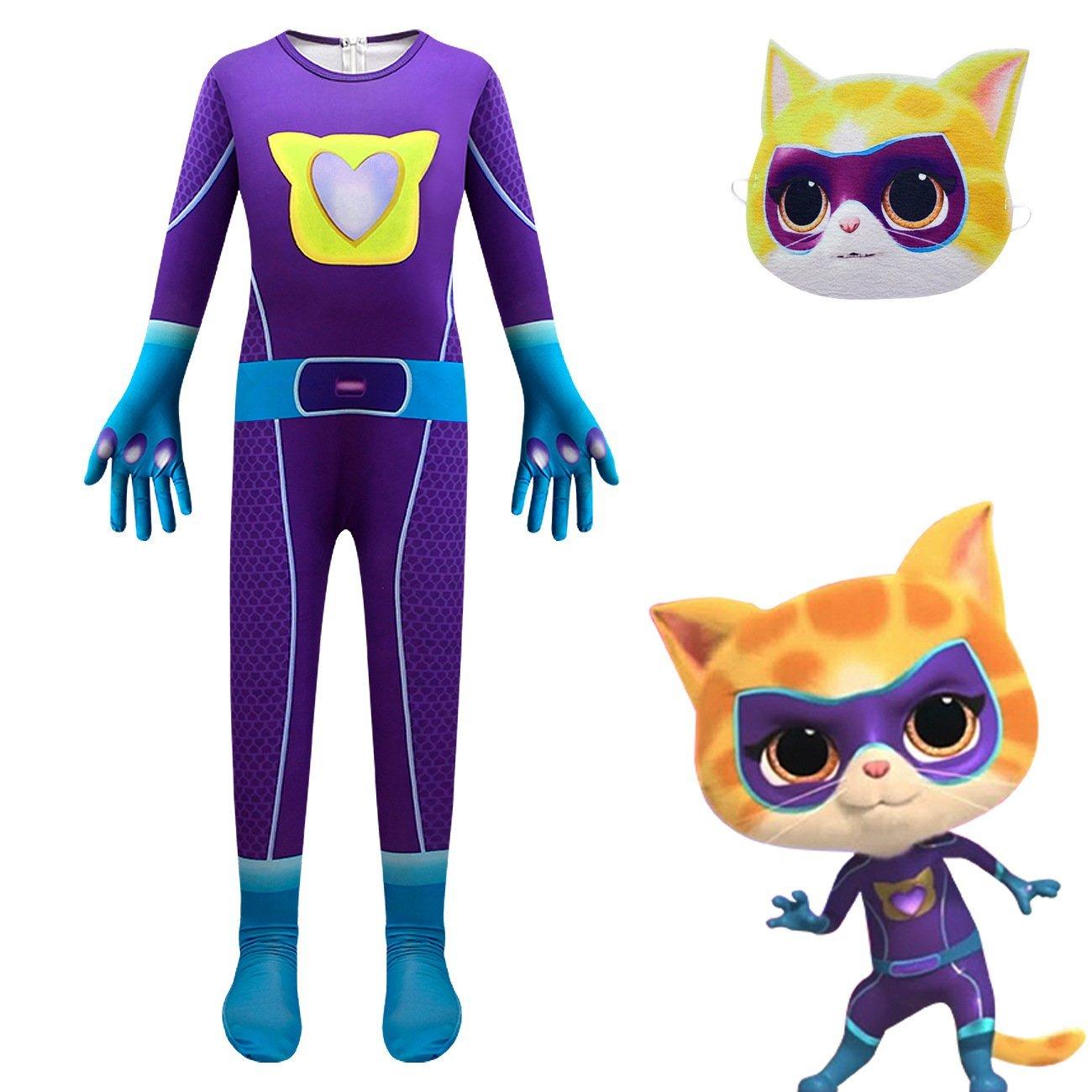 Super Cute Kitties Jumpsuits Cosplay costume With Mask For Kids