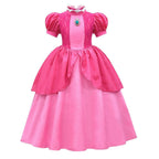 Super Mario Bros Princess Peach Kids Girls Tutu Dress Outfits Cosplay Costume - Pajamasbuy
