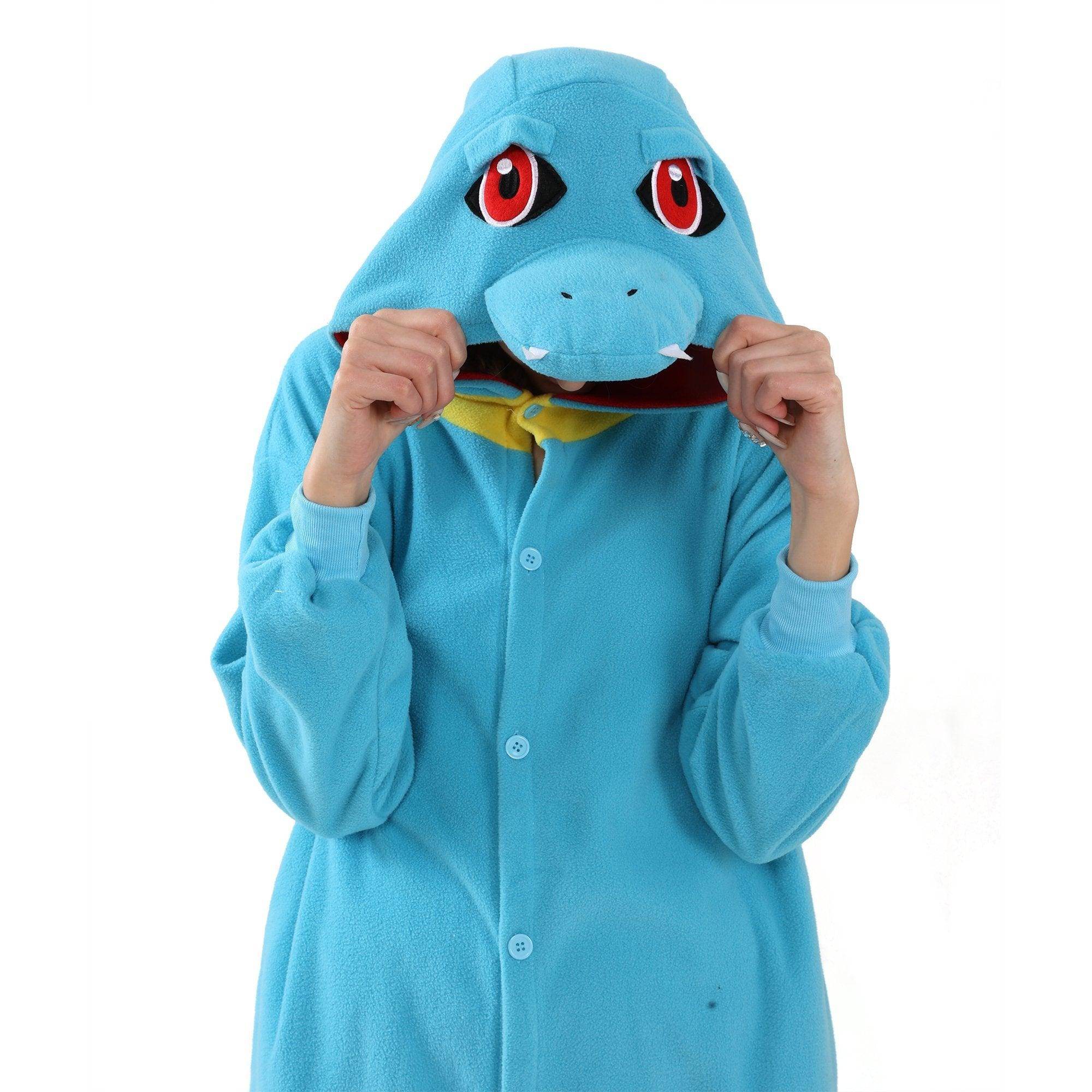 Totodile Kigurumi Onesies Anime Pokemon Pajamas Pyjamas Halloween Costume - Azufun