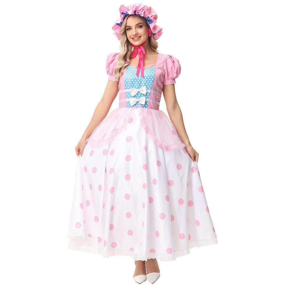 Toy Story 4 Little Bo Peep Cosplay Dress Halloween Costumes For Adult - Azufun