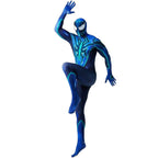 Vibrant Blue Spider-Man Peter Parker Cosplay Jumpsuit Costume New Fashion Superhero Suit - Azufun