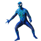 Vibrant Blue Spider-Man Peter Parker Cosplay Jumpsuit Costume New Fashion Superhero Suit - Azufun