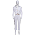 White Elvis Presley Cosplay Costume Halloween Carnival Suit For Adults - Azufun