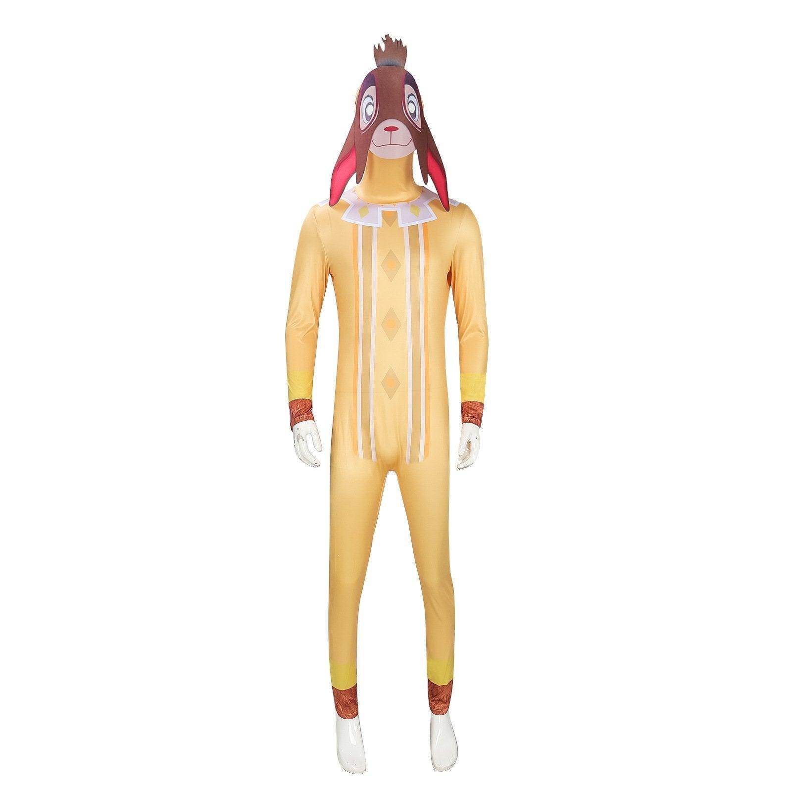 Wish Asha Valentino Cosplay Costume Adult Sheep Jumpsuit with Mask - Azufun