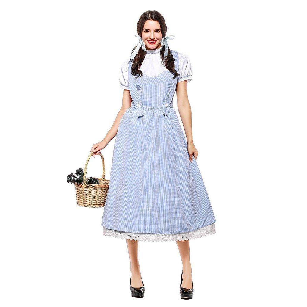 Wizard of Oz Dorothy Costume Dress Maid Alice for Women XXL Size - Azufun