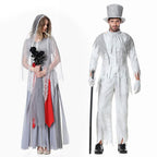BuyZombie Bride Couples Costume Halloween Outfits Party Carnival Cosplay Now Cheaper With 3 - 5 Days Ship - PajamasBuy